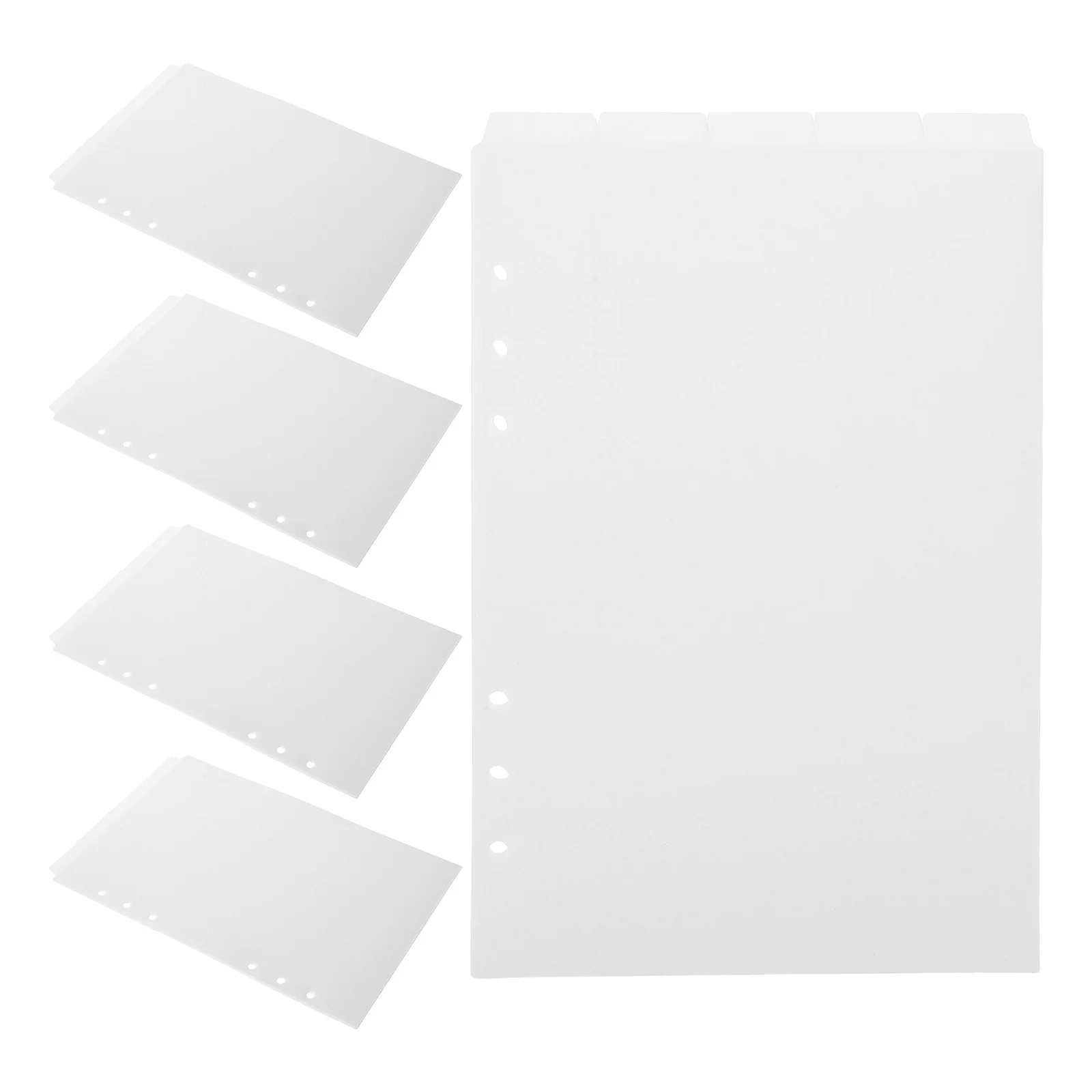 25 قطعة A5 فواصل الموثق البلاستيكية صفحات الفهرس القابلة للفصل لمكتب المدرسة المنزل فضفاضة ورقة صفحة فواصل مقسم الملفات المنظم