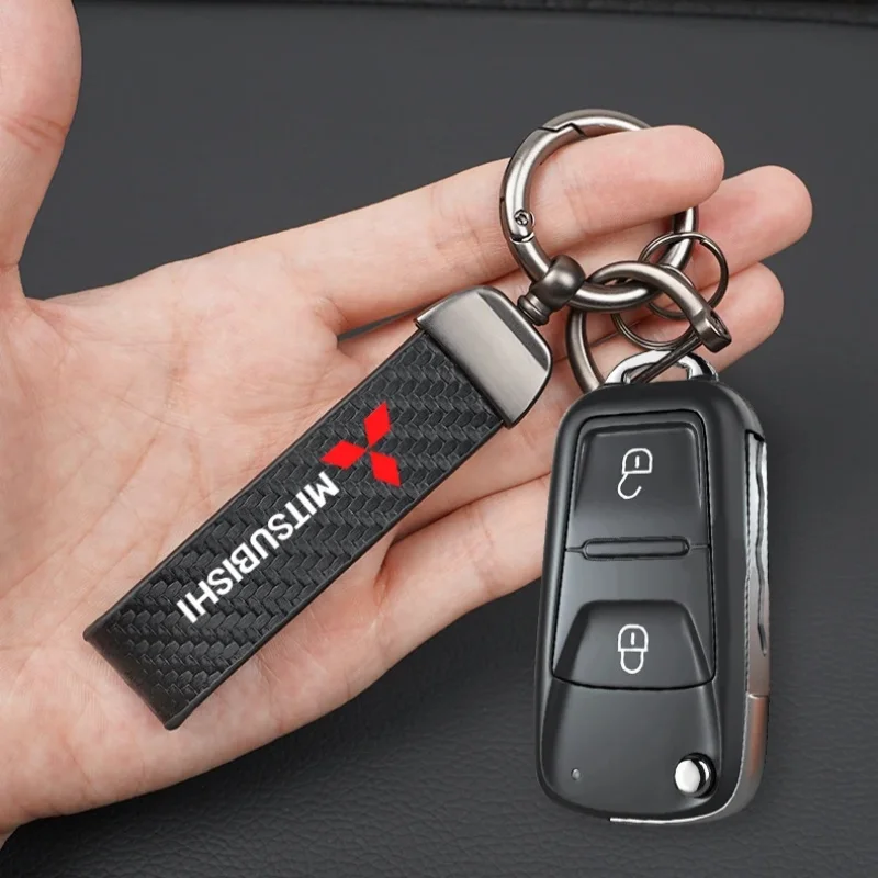 

Durable Leather Car Key Holder Organizer Car Utility Products for Mitsubishi L200 Triton Strada Nativa Challenger