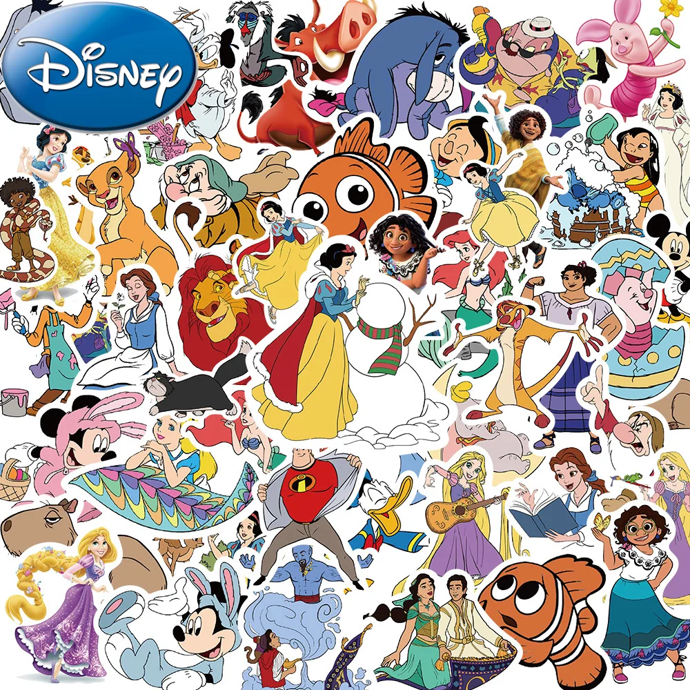 10/30/50/100 Uds Disney dibujos animados mezcla pegatinas de Anime monopatín DIY teléfono equipaje cuaderno lindo Graffiti pegatina calcomanías impermeables