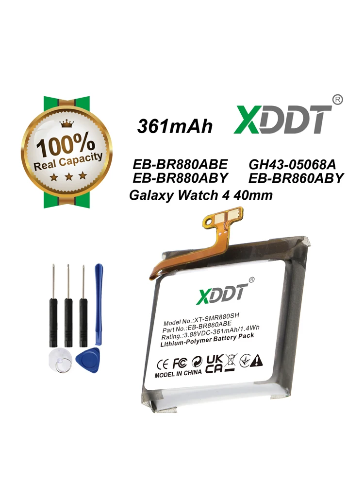 361mAh Battery EB-BR880ABY For Galaxy Watch 4 40mm/42mm R865U EB-BR890ABY For Galaxy Watch 4 44mm/46mm R870 SM-R875U + Tool