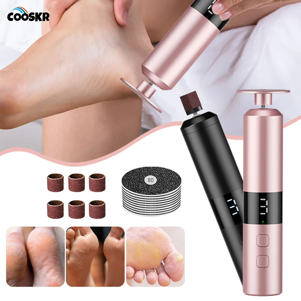 

Electric Foot Callus Grinder Rechargeable Foot Predicure Grinding Machine Professional Foot File Sander Heels Dead Skin Remover