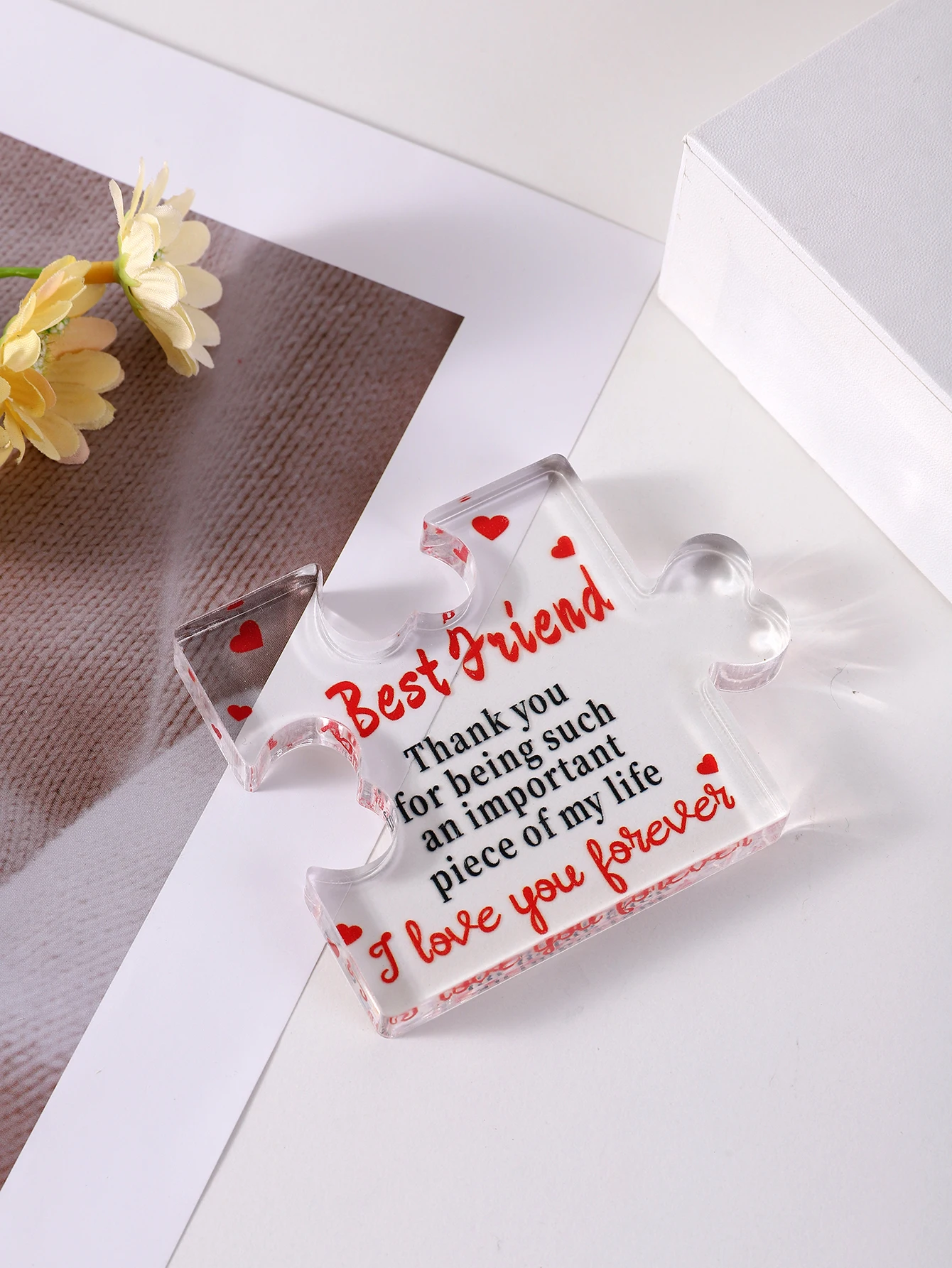 1pc Acrylic Friendship Plaque for Best Friend Birthday Gift Home Decor Party Decoration Christmas Gift