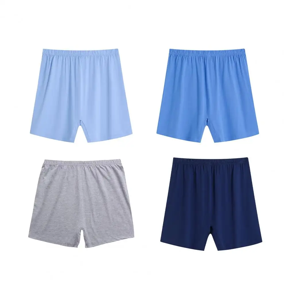 Mens Underwear Boxer Shorts Casual Elastic Waistband Mens Boxer Underwear Comfortable For Home Breathable Middle-aged Shorts