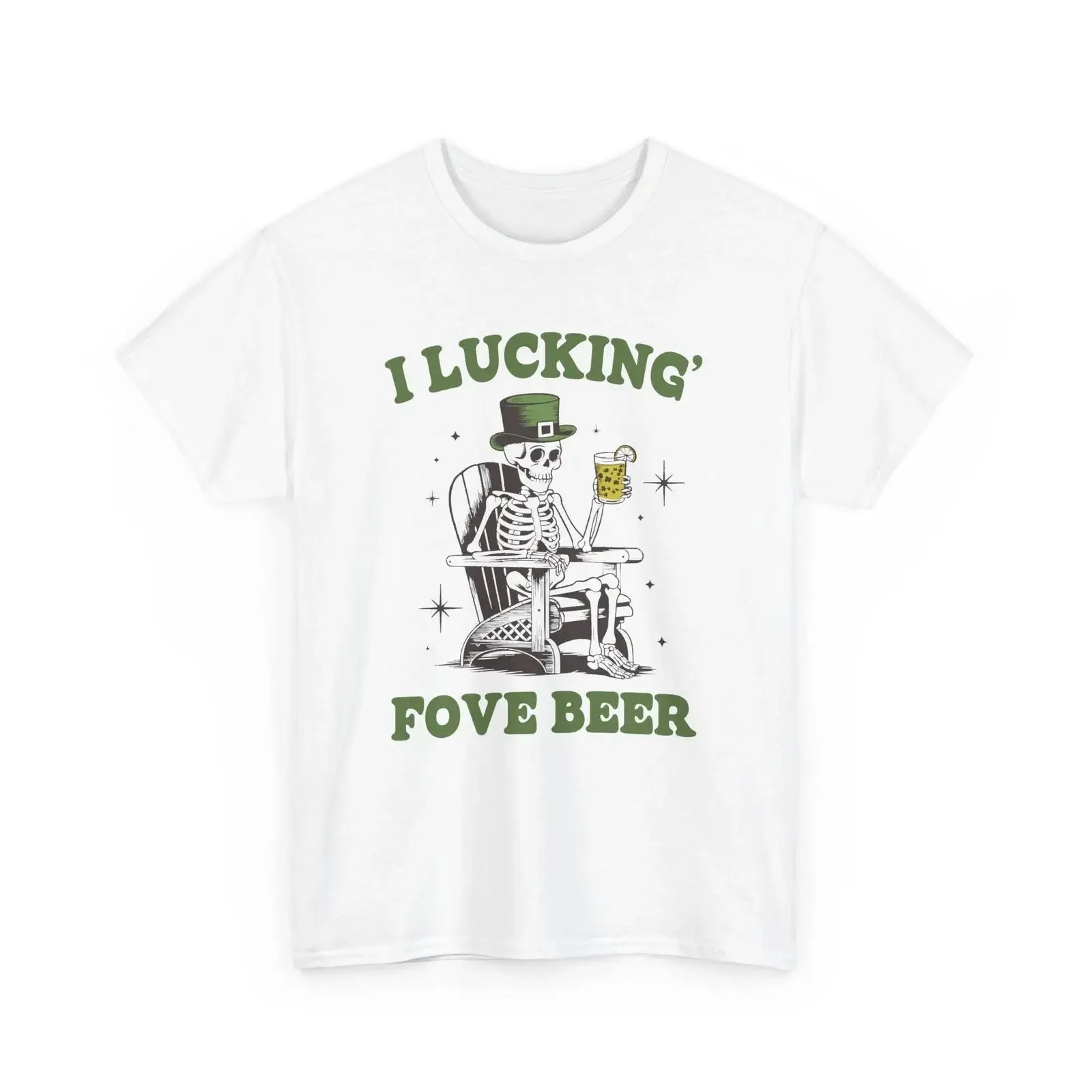 Beer Drinking T Shirt Funny I Lucking Fove vintage Washed fashion Unisex homme Stretched streetwear Versatile designer clothes