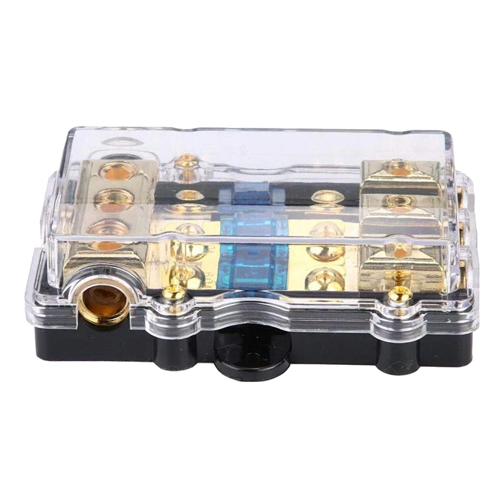 

4/8 Gauge in Line ANL 1 in 3 Fuse Holder Distribution Block with 60A Fuses for Car Stereo Car