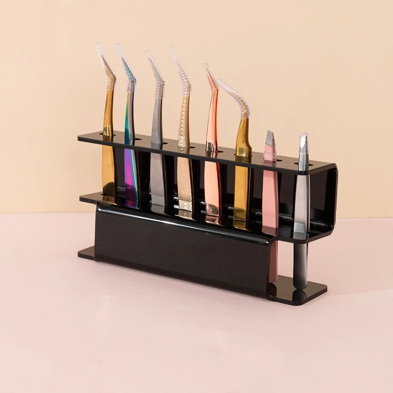 1pcs Eyelash Tweezers Storage Rack EyelashTweezer Storage Holder Stand 6 Organizer Stand Nail Tattoo Beauty Tools Shelf Acrylic