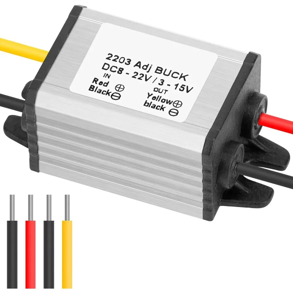DC 8-35V to DC 3-15V Buck Converter DC18V20V24V to DC 12V 3A Step Down Converter Waterproof Voltage Regulator Power Supply Buck