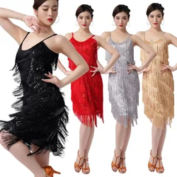 Halloween New Latin Spring Sequin Tassel Dress Dance Dress Party