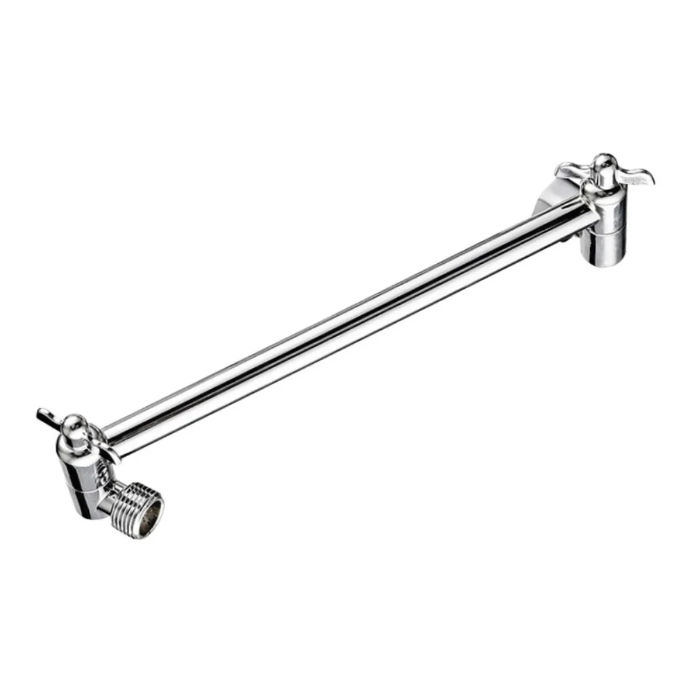 Adjustable Shower Head Extension Rod Bracket Stainless Steel for Overhead Spray Connection Compatible with Most Shower Heads