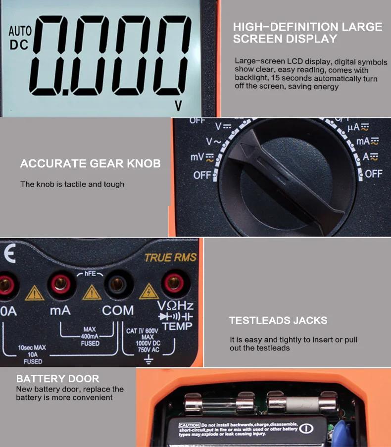 VICTOR VC97 True RMS 3999 display auto range digital Multi-meter capacitance frequency resistance temperature