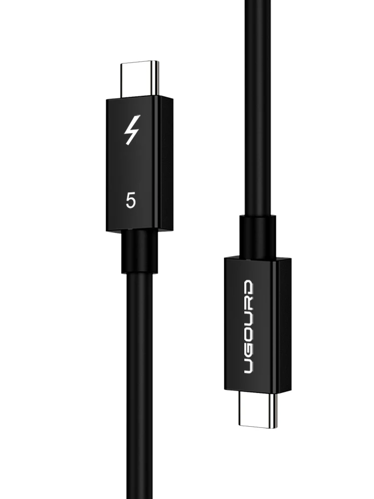 Kabel koncentryczny UGOARD 0.3m-2m Type-C Thunderbolt5 posrebrzany, 80 Gbps, kompatybilny z Thunderbolt 4/3 do kart graficznych zewnętrznych i HUB-ów — zdjęcie produktu 7