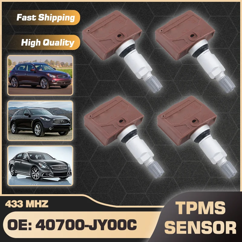 433 MHz Tire Pressure Sensor 40700-JY00C For Infiniti QX50 QX70 2013-2015 Infiniti EX G Series 2006-2014 40700-1AY0A TPMS Sensor