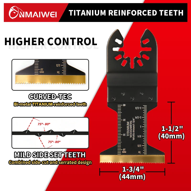 5pcs Titanium Oscillating Saw Blade Titanium Multi Tool Blades for Soft Metal Nails and Wood Plastic Metal Cutting Blades - view 3