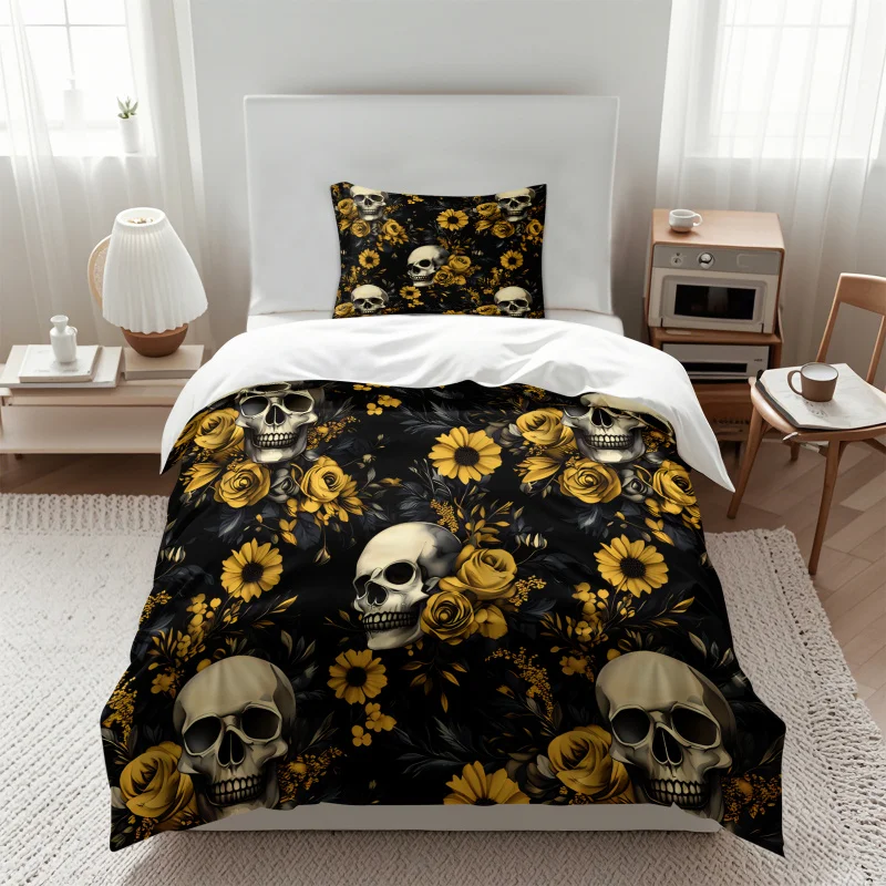 ชุดผ้าห่มลายดอกไม้สีเหลืองสไตล - Aesthetic Floral Duvet Cover บทวิจารณ์และราคา