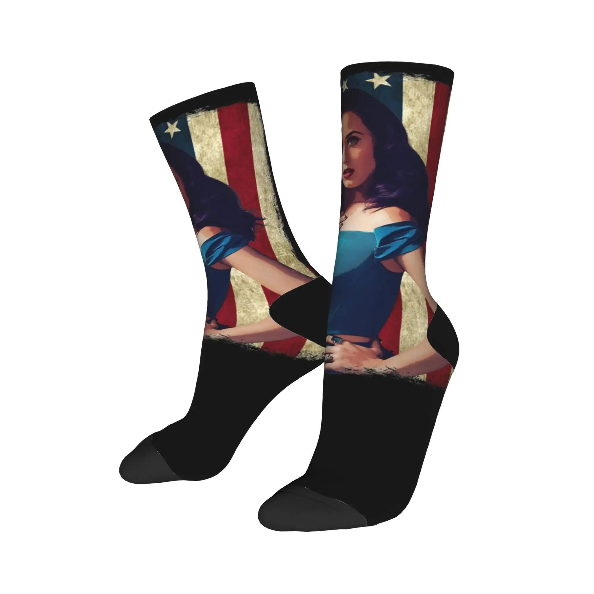 Calcetines divertidos felices para hombre Crazy Katys Perrys calcetín de poliéster de alta calidad para mujer Primavera Verano Otoño Invierno