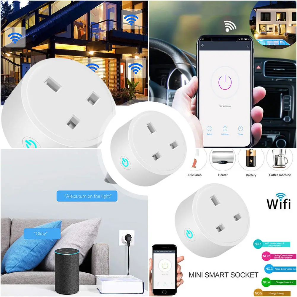 WiFi Socket Remote Control Mobile App Support Ios Memory Function Flame Retardant Use WiFi