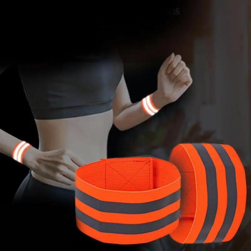 1pc Outdoor Sports Reflective Elastic Armband Night Running Sports Warning Emergence Equipment Safety Reflective Bands N2B0