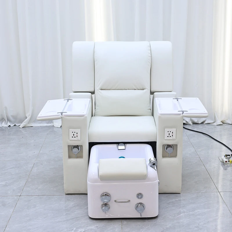 eh-Modern Nail Salon Furniture Foot Manicure Spa Chair Luxury Electric Reclining Massage Pedicure Spa Chair with Hand Sink@