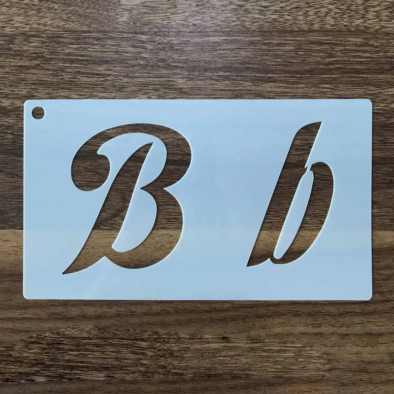 Brief Anzahl Schablonen 36 Pack Alphabet Brief Vorlagen für Malerei auf Holz Wand Reusable Plastic Kunst Handwerk Schablonen