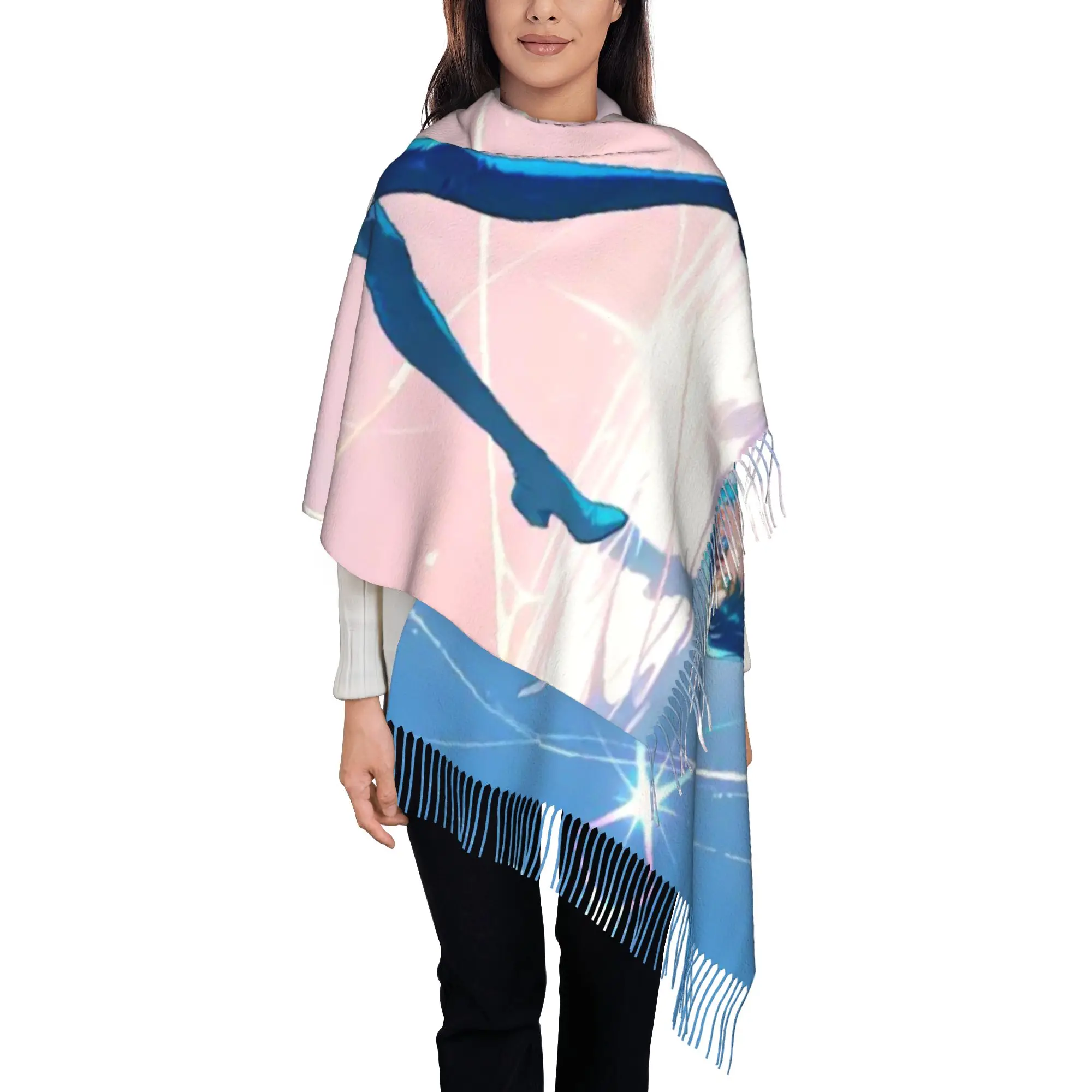 Sailor MercuryTassel Scarf S-Sailor Moon In Autumn Winter New Vintage Windproof Gifts Muffler