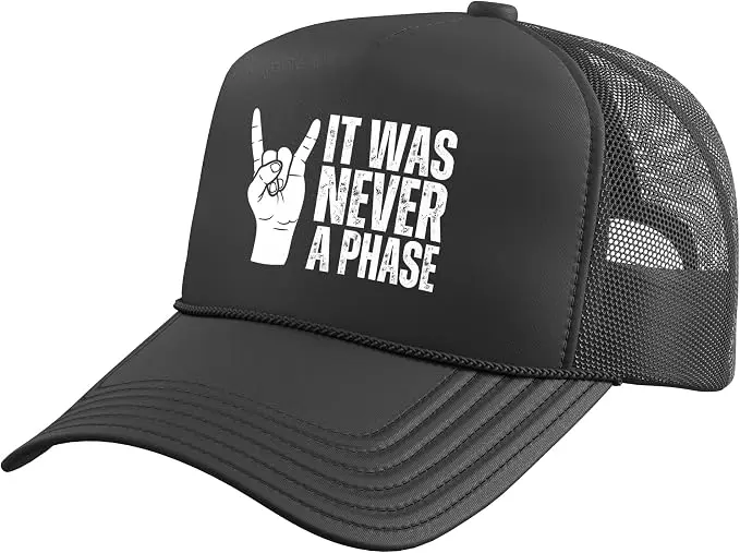 It Was Never A Phase, It's A Lifestyle: Elder Emo Still Emo Trucker Hat With Adjustable Mesh Back