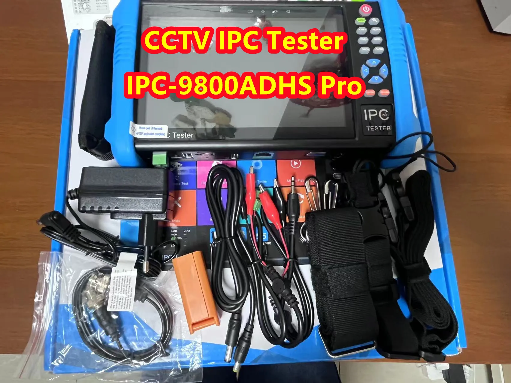 

Тестер 8K камер видеонаблюдения с 7-дюймовым сенсорным экраном, набор для тестирования IP-камер 8K, 8МП AHD TVI CVI, монитор для тестирования систем видеонаблюдения IPC-9800AHDS