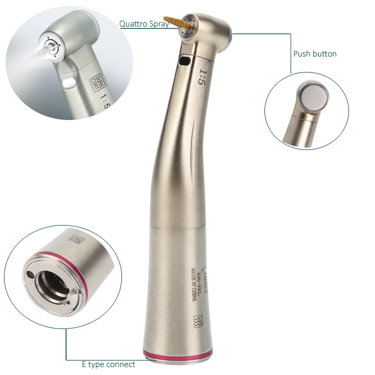 

Fiber Optic Ti Max X95L Quattro Spray Increasing speed 1:5 handpiece 1:5 Contra Angle