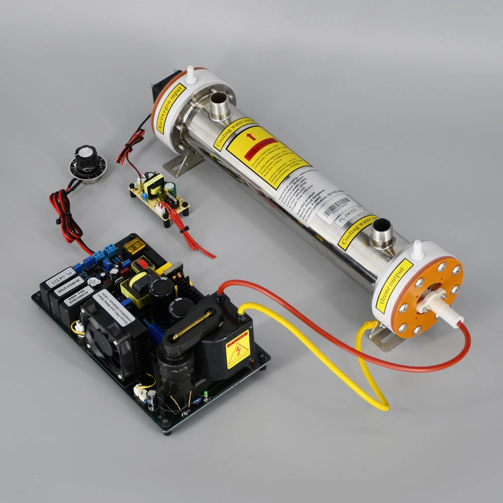 CE FCC ROHS 특허 제품, 조정 가능한 공랭식 및 수랭식 석영 튜브 오존 셀 모듈 키트, 오존 PSU, 40 G/H, 40g 