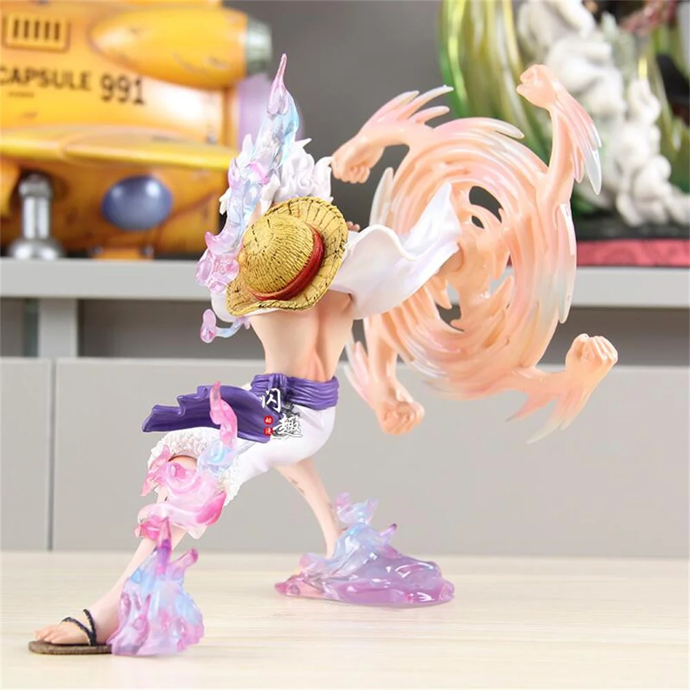 In Stock 19cm Luffy One Piece Anime Figures Swinging  Hands Punching Gear 5 Luffy Figure Desktop Decoration Model Toys Gifts