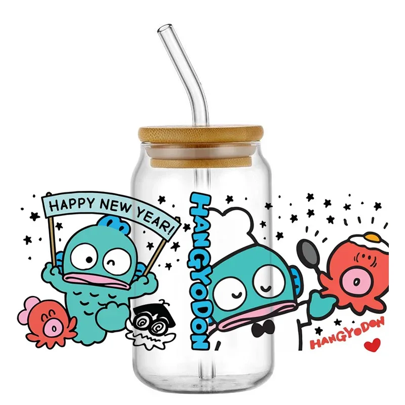 

Wholesale Cute Japanese Anime Series 3D Waterproof Coffee Mug UV DTF Wrap For Libbey 16oz Glass Can