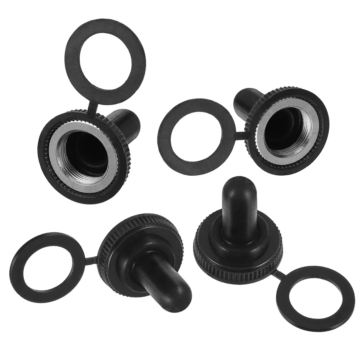 

20Pcs Toggle Cover Protector Waterproof Dustproof Durable Fit Most Toggles Extend Service Life Black Toggle Cover