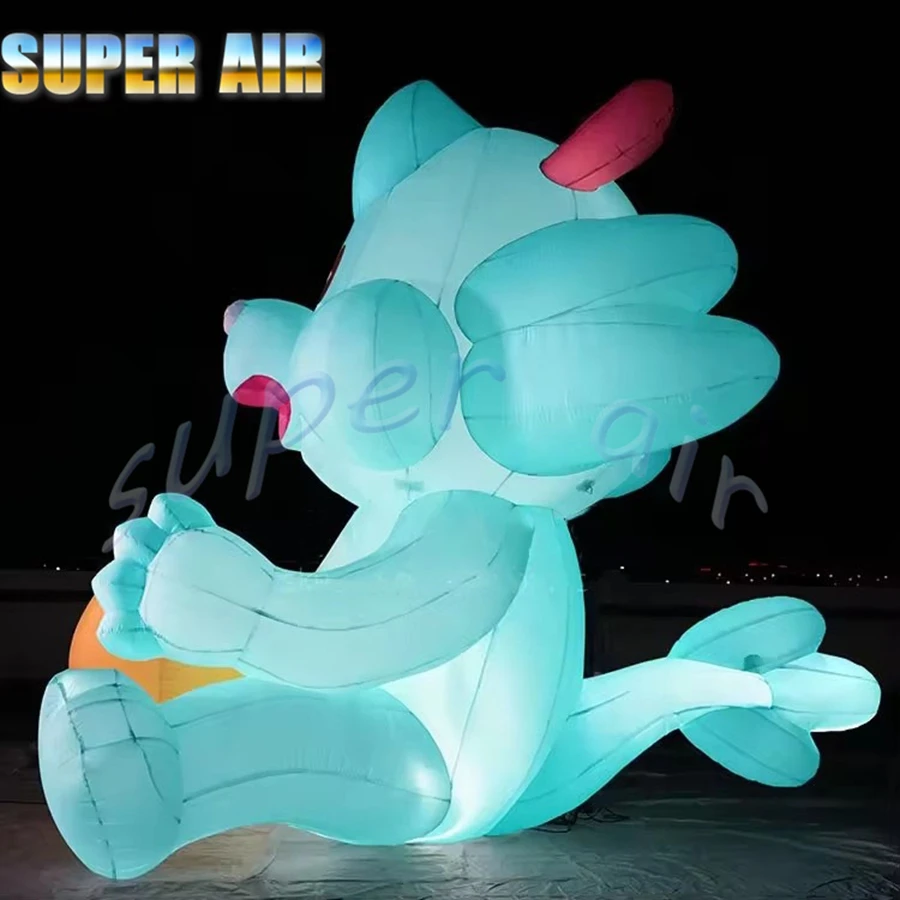Venta directa de fábrica, bonito modelo de dibujos animados, modelo de mascota inflable, dragón de dibujos animados inflable para fiesta