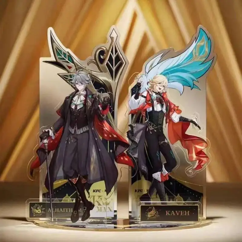 لعبة أنيمي لعبة أنيمي جينشين إمباكت الرسمية ميرش ميهويو الأصلية الأصلية LD Lyney Lynette Alhaitham Kaveh شارة أكريليك Sta