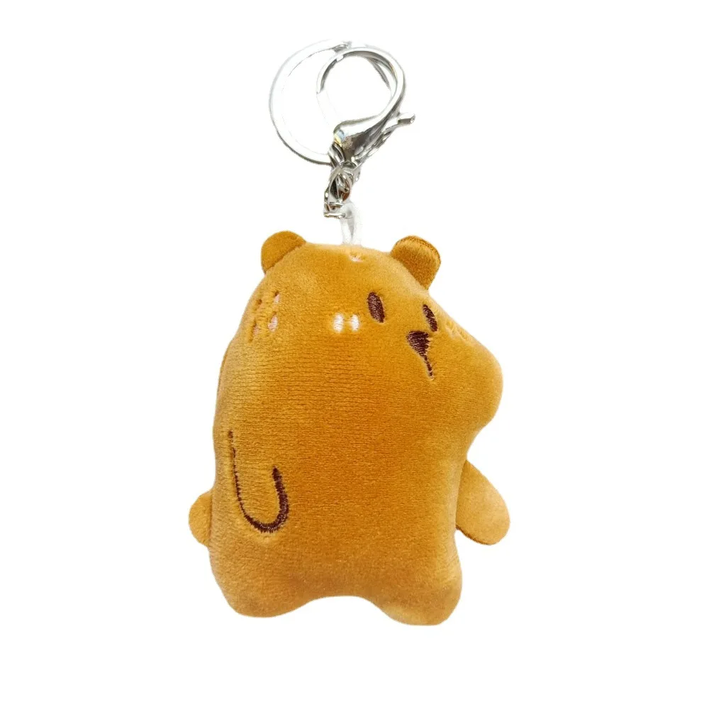 MINISO Squeaky Cartoon Bear Pendant Couple's Good Guy Bag Keychain Charm Cute Brown Bear Pendant Christmas Day Small Gift