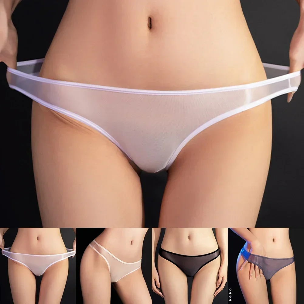 Ladies Seamless See Through Simple Style Women's Low Waist Bikini Briefs Sports Girls Underwear Briefs Female Underpants Panties