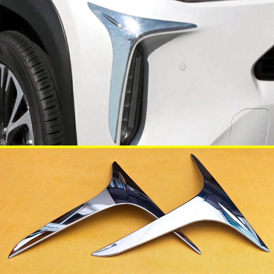 

For Toyota Yaris Cross 2021-2026 Car Front Fog Lights Lamp Strips Trim Cover Sticker Car Styling Chrome 2022 2023 2024 2025