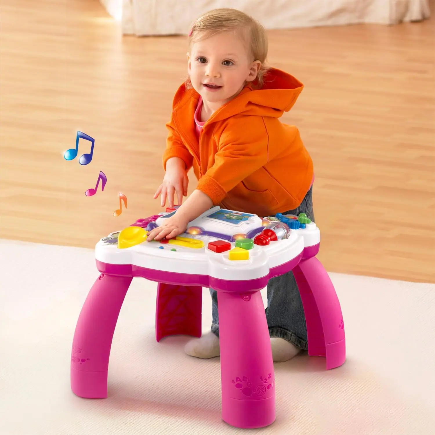 Interactive Musical Learning Table for Toddlers, Pink - 70+ Songs & Bilingual Play