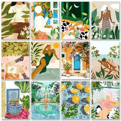 GATYZTORY Frame Painting By Number For Adults illustration Landscape Drawing Paint For Painting Kits Wall Art Picture Diy Gift