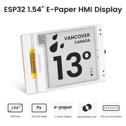 CrowPanel 1.54 Inch E-paper E-ink 152*152 ESP32-S3 HMI Display Black/White Driven By SPI Interface for Arduino /ESP/MicroPython
