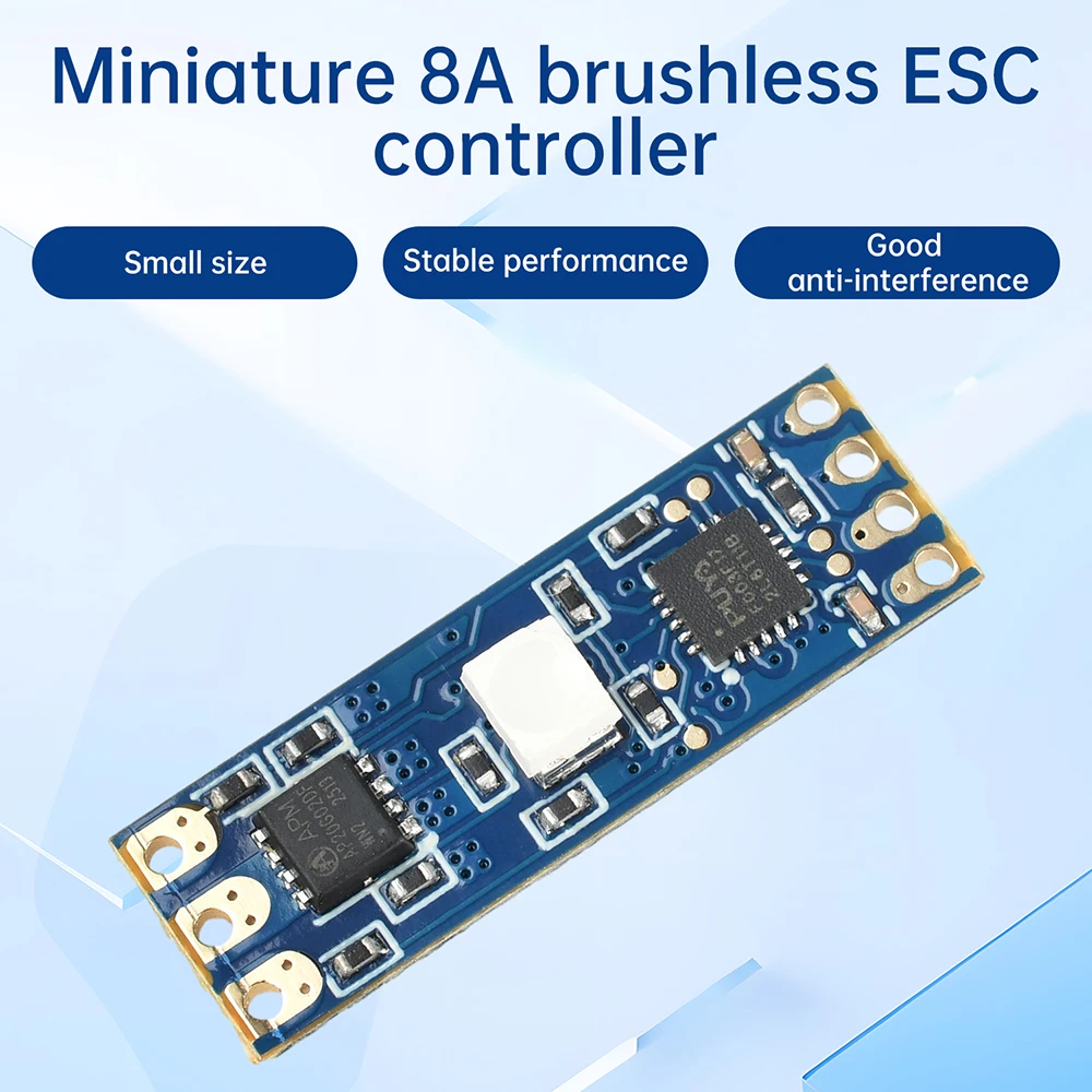 2S~3S 8A DL03 Brushless Motor Driver Board Brushless Motor ESC PWM Drive Control Module for 1104 1106 1306 Motor