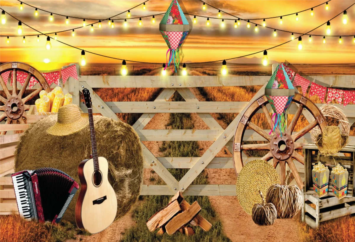 

farmer festive guitar farm haystack photo backdrop birthday backgrounds