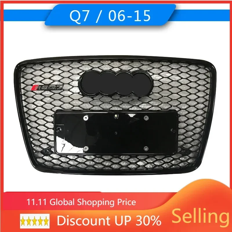 

Car Front Bumper Grille Grill For Audi Q7 2007-2015 Hot Rod Auto Salon upgrade RSQ7 SQ7 auto Racing grills