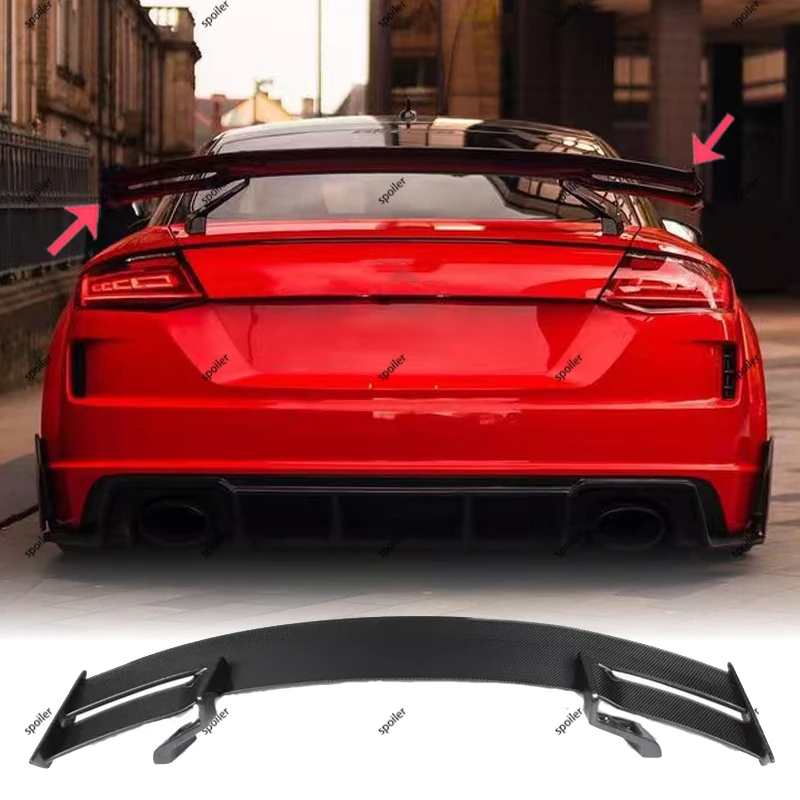 Universal modified spoiler and trunk spoiler for Audi TT, TTS, TTRS, R8, A3, S3, RS3, A5, S5, MK2-MK3 models