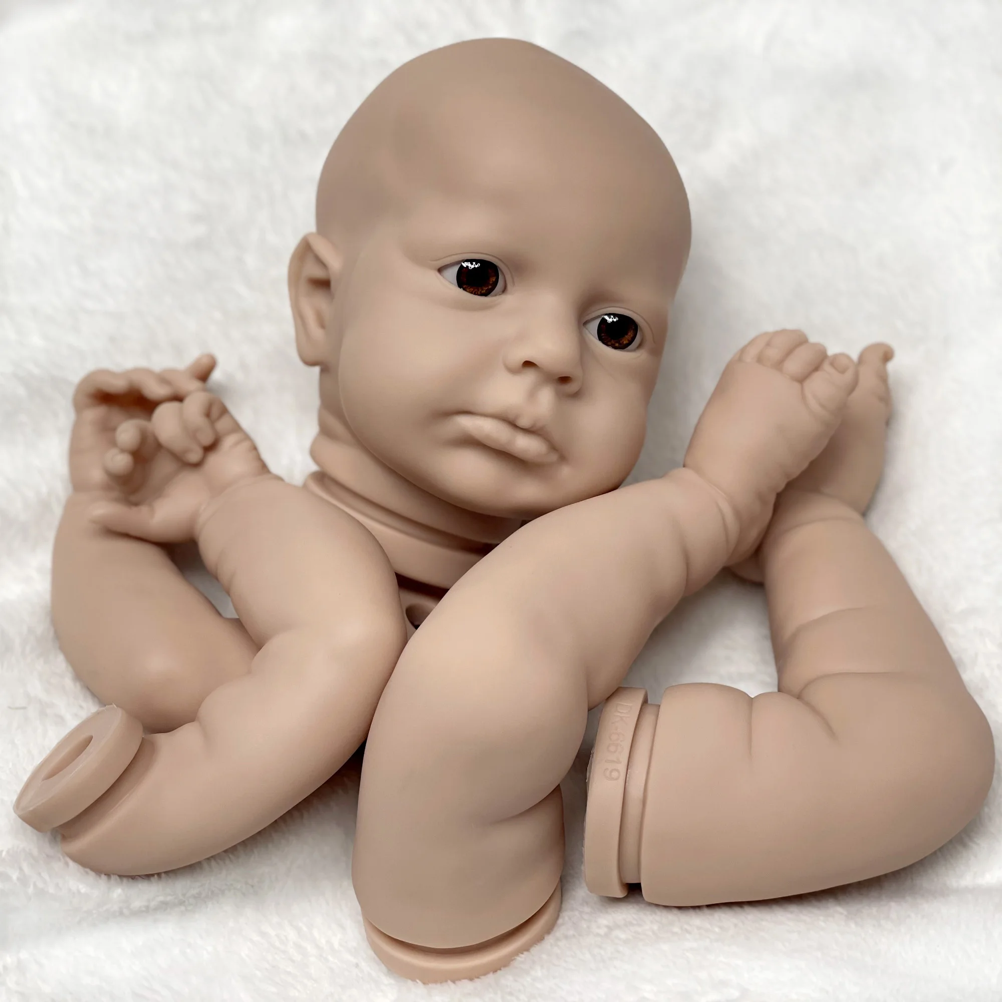 

19 Inch Open Eyes Loulou Bebe Doll Kits Unpainted DIY Handmade Reborn Doll Kits Kit Reborn Sin Pintar