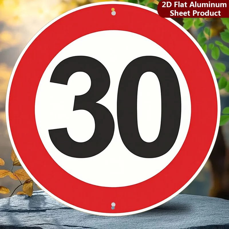 2D Flat, 1pc, Speed Limit Decorative Sign Driving Safety Plaque Traffic Regulation Perfect for Home, Porch, Garden, Cafe, Etc, O