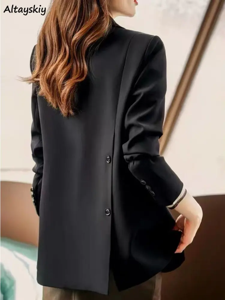 Neue Frühjahr Blazer Frauen Temperament Büro Dame Vintage Reife Sanfte Entwickelt Chic Trendy Reine Feminino Mäntel OOTD Freizeit