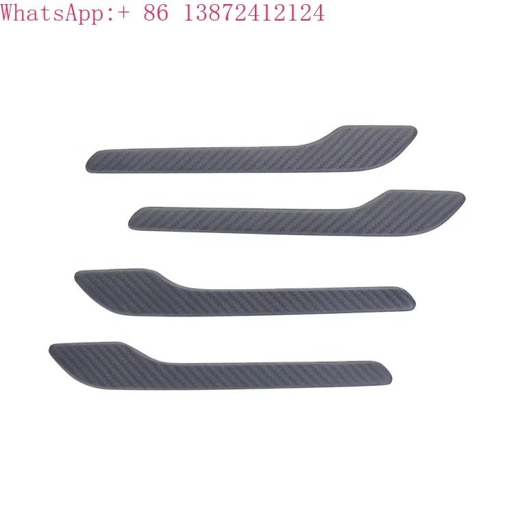 

4Pcs Matte Carbon Fiber Car Outer Door Handle Cover Trims for Tesla Model 3 Model Y 2017up