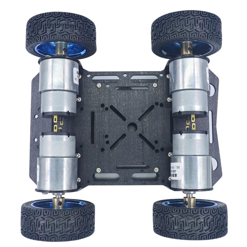 Imagem -03 - Robô Smart Car Chassis Kit Encoder Motor Evitar Obstáculos dc Gear Motor Rodas 4wd 520 370