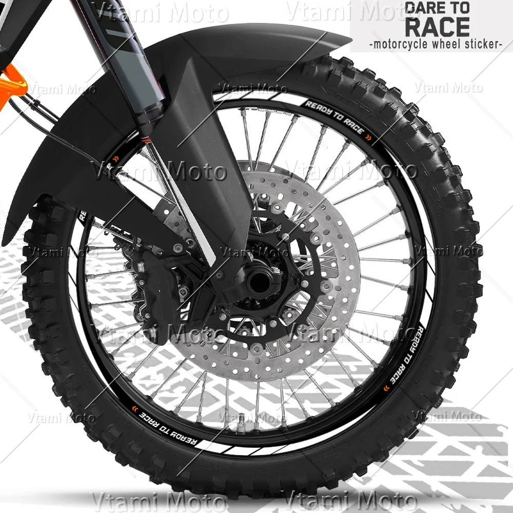 Autocollant réfléchissant de roue de moto, décalcomanies à rayures de jante de Motocross pour KTM 1290 SUPER ADVENTURE R S 890 Adv 790 690 390 990 1190