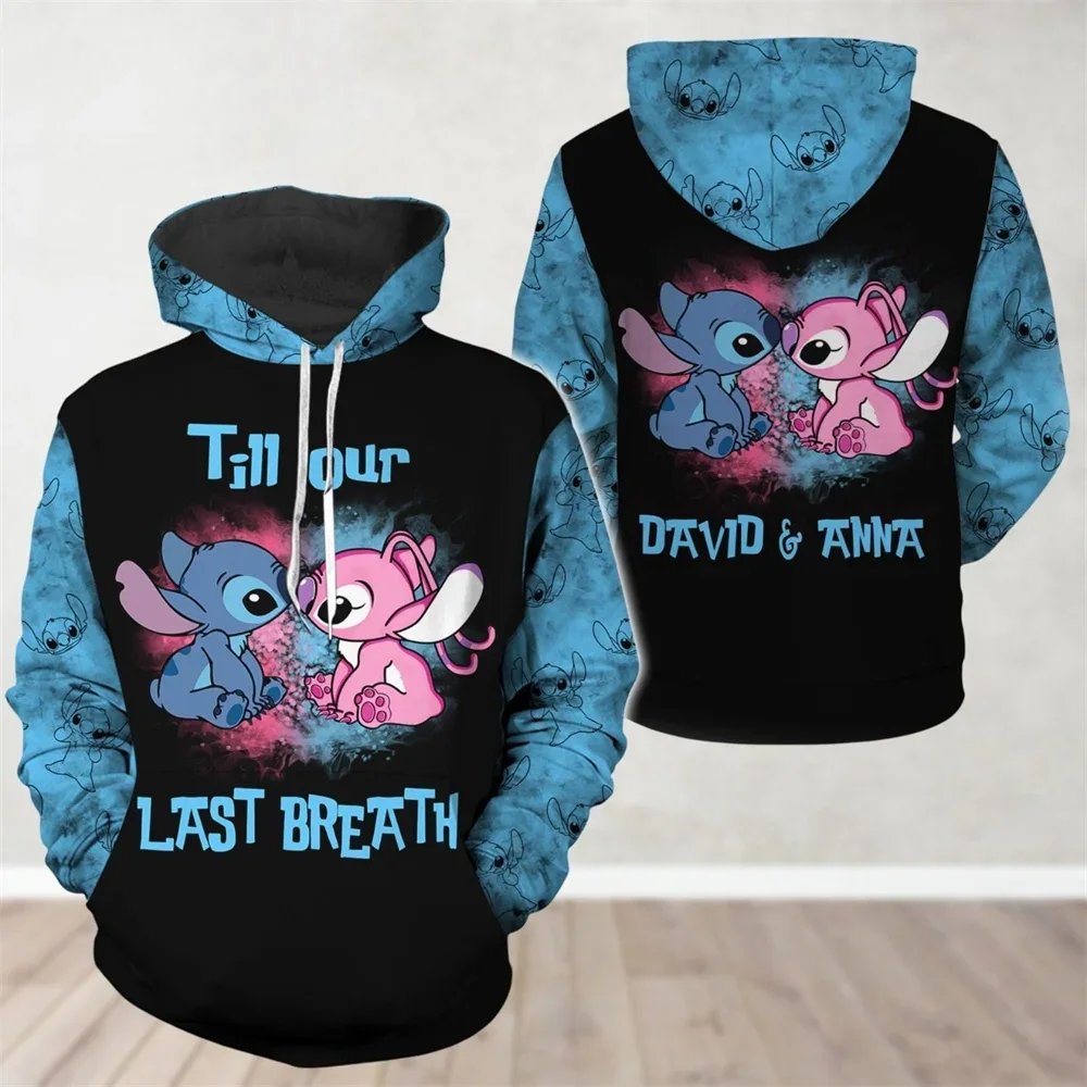 

Stitch and Angel 3D Hoodies for Men and Women, Lilo & Stitch Sweatshirts, Disney Movie Couple Shirts, Valentine's Day Gifts